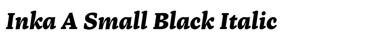 Inka A Small Black Italic image